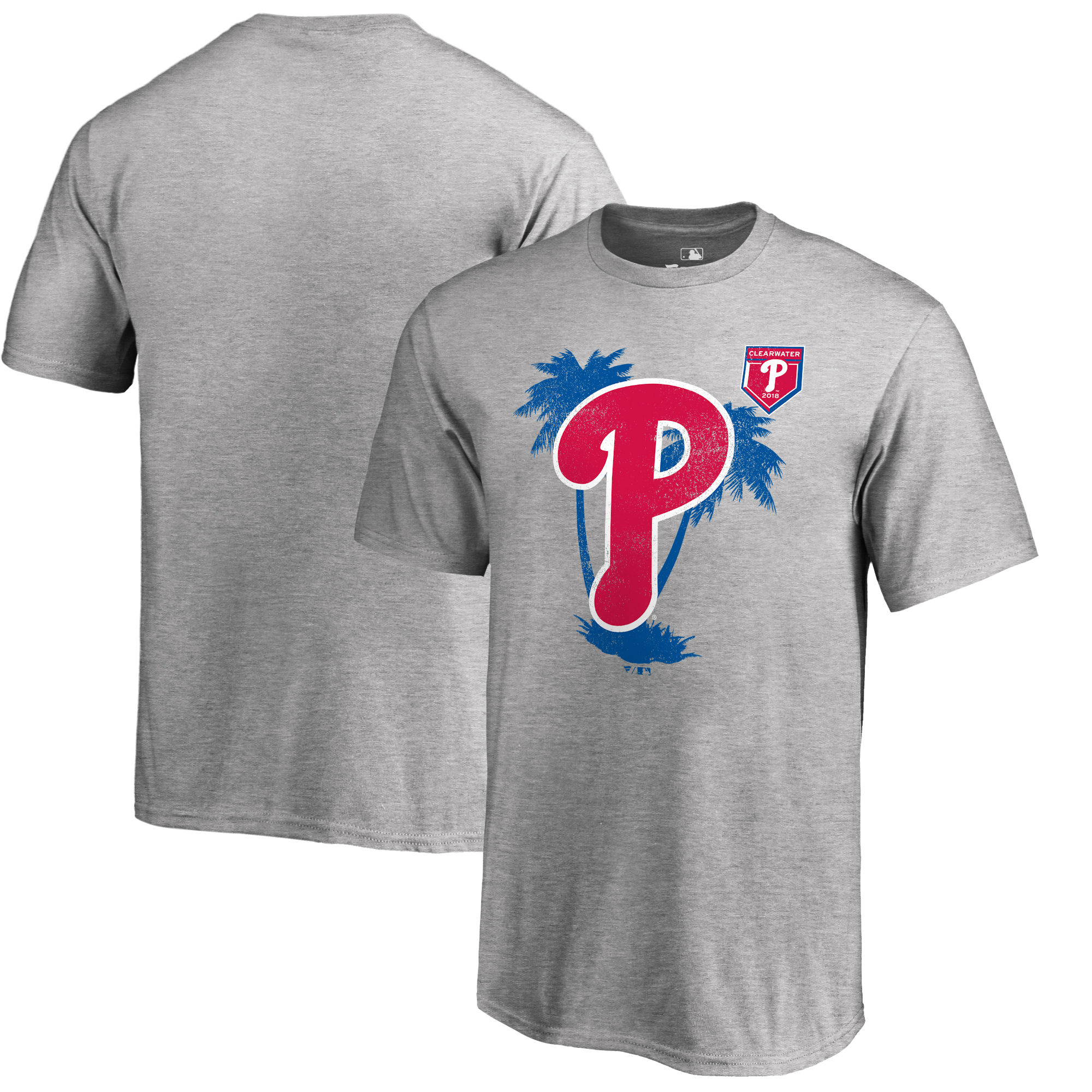 Men's Philadelphia Phillies Fanatics Branded 2018 MLB Spring Training Vintage T-Shirt ?C Heather Gray